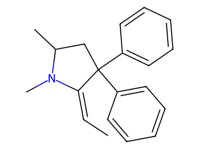 2-亚乙基-1,5-二甲基-3,3-二苯基吡咯烷 structure