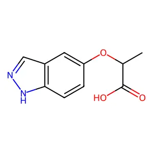 2-(1H-吲唑-5-基氧基)丙酸 structure