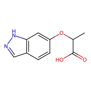 2-(1H-吲唑-6-基氧基)丙酸 structure