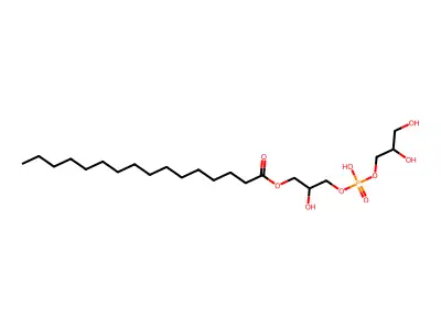 [3-[2,3-Dihydroxypropoxy(hydroxy)phosphoryl]oxy-2-hydroxypropyl] hexadecanoate structure