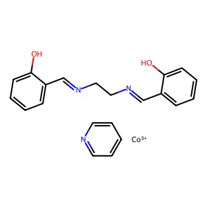 Cobalt, ((alpha,alpha'-(ethylenedinitrilo)di-o-cresolato)(2-))(pyridine)-, stereoisomer structure