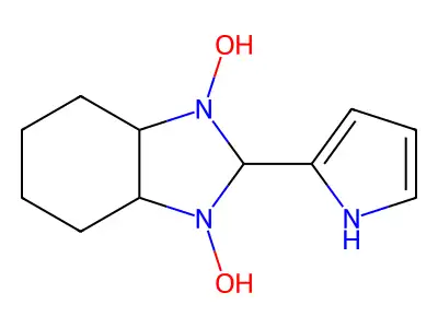 1,3-dihydroxy-2-(1H-pyrrol-2-yl)-3a,4,5,6,7,7a-hexahydro-2H-benzimidazole structure