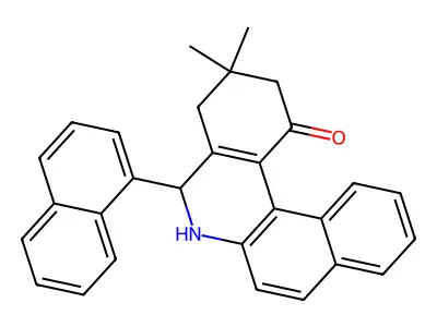 3,3-Dimethyl-5-naphthalen-1-yl-2,4,5,6-tetrahydrobenzo[a]phenanthridin-1-one structure