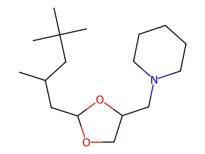1-[[2-(2,4,4-Trimethylpentyl)-1,3-dioxolan-4-yl]methyl]piperidine structure