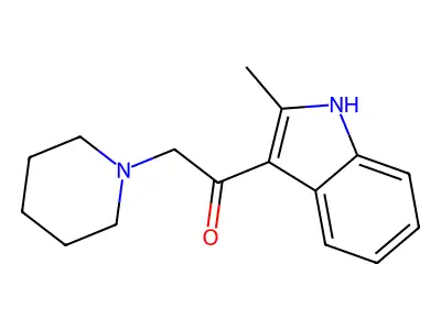 1-(2-methyl-1H-indol-3-yl)-2-(piperidin-1-yl)ethanone structure