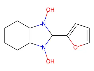 2-(furan-2-yl)hexahydro-1H-benzimidazole-1,3(2H)-diol structure