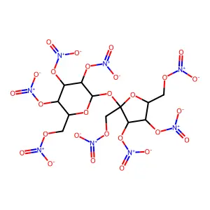 Sucrose octanitrate structure