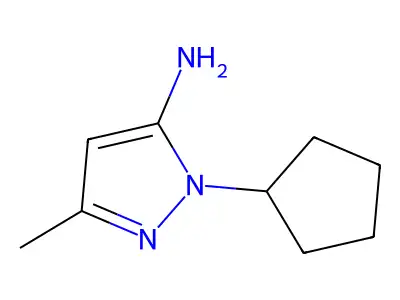 1-Cyclopentyl-3-methyl-1H-pyrazol-5-amine structure