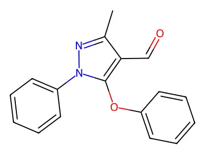 3-methyl-5-phenoxy-1-phenyl-1H-pyrazole-4-carbaldehyde structure