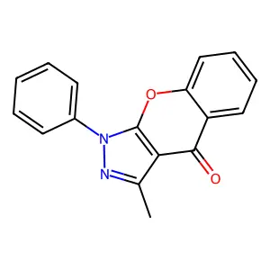 3-Methyl-1-phenylchromeno[2,3-c]pyrazol-4-one structure
