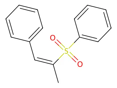 [(Z)-2-(benzenesulfonyl)prop-1-enyl]benzene structure