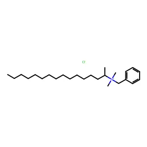 Benzenemethanaminium, N,N-dimethyl-N-(1-methylpentadecyl)-, chloride (1:1) structure