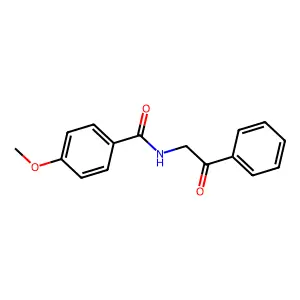 4-methoxy-N-(2-oxo-2-phenylethyl)benzamide structure