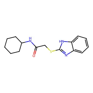 2-(1H-benzimidazol-2-ylsulfanyl)-N-cyclohexylacetamide structure