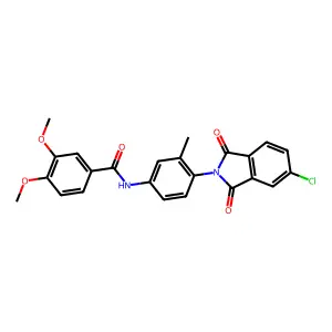 N-[4-(5-chloro-1,3-dioxo-1,3-dihydro-2H-isoindol-2-yl)-3-methylphenyl]-3,4-dimethoxybenzamide structure