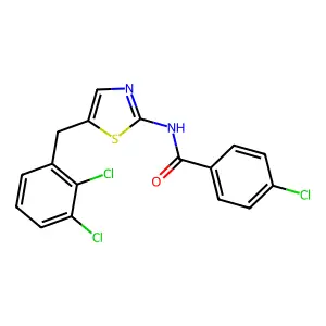 4-Chloro-N-(5-(2,3-dichlorobenzyl)-1,3-thiazol-2-YL)benzamide structure