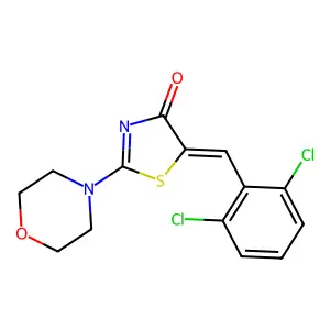5-(2,6-Dichloro-benzylidene)-2-morpholin-4-yl-thiazol-4-one structure