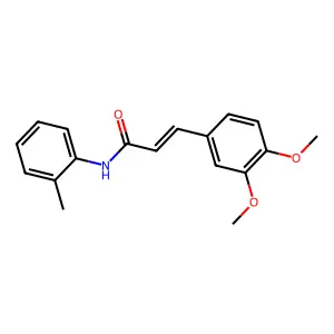 (2E)-3-(3,4-dimethoxyphenyl)-N-(2-methylphenyl)prop-2-enamide structure