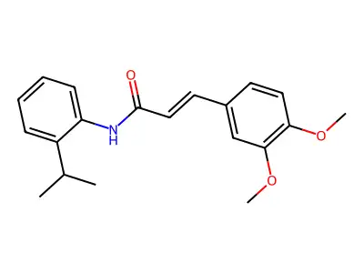 (E)-3-(3,4-dimethoxyphenyl)-N-(2-isopropylphenyl)acrylamide structure