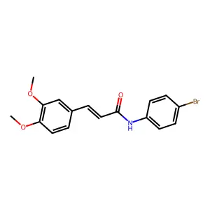 (2E)-N-(4-bromophenyl)-3-(3,4-dimethoxyphenyl)prop-2-enamide structure