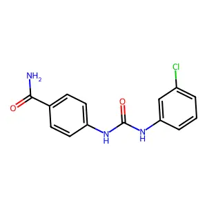 4-(((3-Chloroanilino)carbonyl)amino)benzamide structure