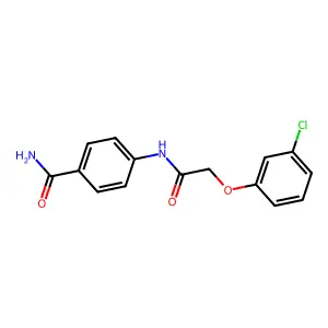4-[2-(3-Chlorophenoxy)acetamido]benzamide structure