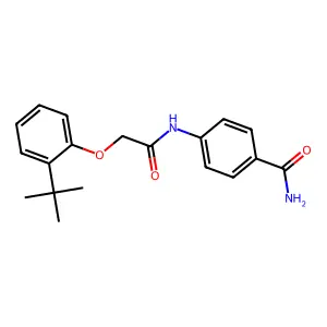 4-[2-(2-Tert-butylphenoxy)acetamido]benzamide structure