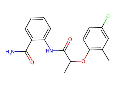 2-{[2-(4-Chloro-2-methylphenoxy)propanoyl]amino}benzamide structure