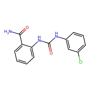 2-(((3-Chloroanilino)carbonyl)amino)benzamide structure
