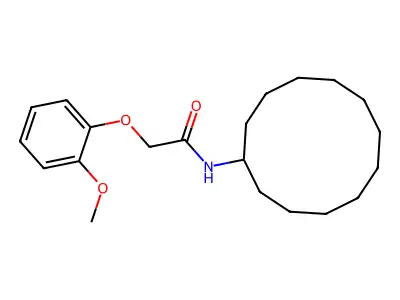 N-cyclododecyl-2-(2-methoxyphenoxy)acetamide structure