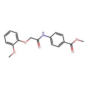 Methyl 4-{[(2-methoxyphenoxy)acetyl]amino}benzoate structure