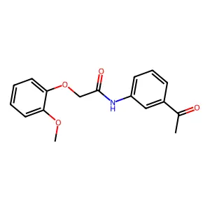 N-(3-acetylphenyl)-2-(2-methoxyphenoxy)acetamide structure