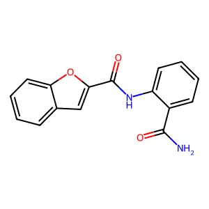N-(2-carbamoylphenyl)-1-benzofuran-2-carboxamide structure