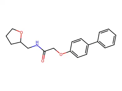 N-(oxolan-2-ylmethyl)-2-(4-phenylphenoxy)acetamide structure