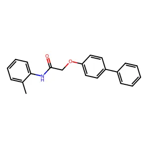 N-(2-methylphenyl)-2-(4-phenylphenoxy)acetamide structure