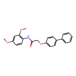 N-(2,4-dimethoxyphenyl)-2-(4-phenylphenoxy)acetamide structure