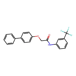2-([1,1'-Biphenyl]-4-yloxy)-N-(3-(trifluoromethyl)phenyl)acetamide structure