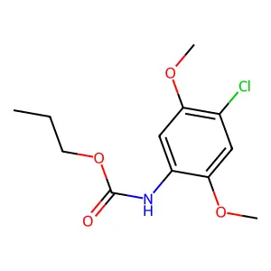 propyl N-(4-chloro-2,5-dimethoxyphenyl)carbamate structure