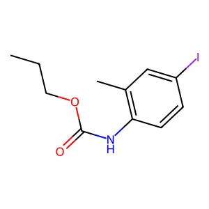 propyl N-(4-iodo-2-methylphenyl)carbamate structure