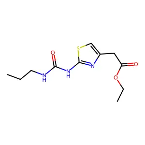 Ethyl {2-[(propylcarbamoyl)amino]-1,3-thiazol-4-yl}acetate structure