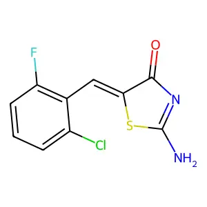 5-(2-Chloro-6-fluorobenzylidene)-2-imino-1,3-thiazolidin-4-one structure