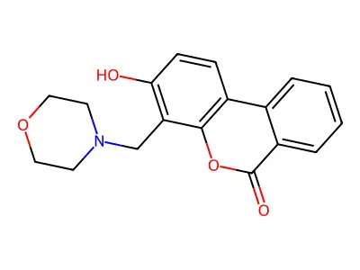 3-Hydroxy-4-morpholin-4-ylmethyl-benzo[c]chromen-6-one structure