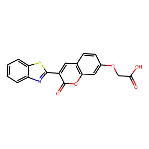 2-(3-Benzothiazol-2-yl-2-oxochromen-7-yloxy)acetic acid structure