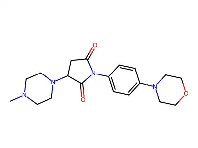 3-(4-Methylpiperazin-1-yl)-1-(4-morpholinophenyl)pyrrolidine-2,5-dione structure