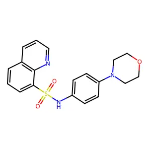 N-[4-(morpholin-4-yl)phenyl]quinoline-8-sulfonamide structure