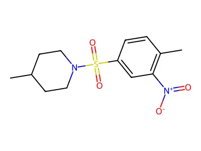 4-Methyl-1-(4-methyl-3-nitrophenyl)sulfonylpiperidine structure