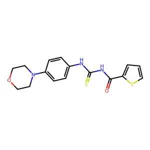 N-((4-morpholinophenyl)carbamothioyl)thiophene-2-carboxamide structure