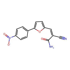 (E)-2-cyano-3-(5-(4-nitrophenyl)furan-2-yl)acrylamide structure
