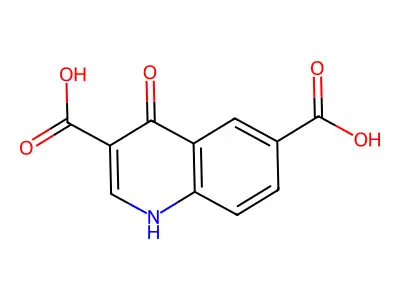 4-Hydroxyquinoline-3,6-dicarboxylic acid structure