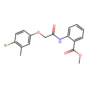 Methyl 2-{[(4-bromo-3-methylphenoxy)acetyl]amino}benzoate structure